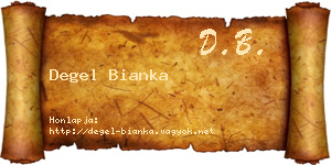 Degel Bianka névjegykártya