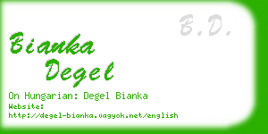 bianka degel business card